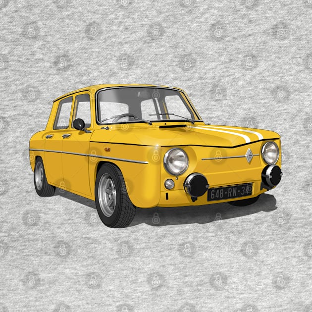 Renault R8 Gordini yellow by candcretro